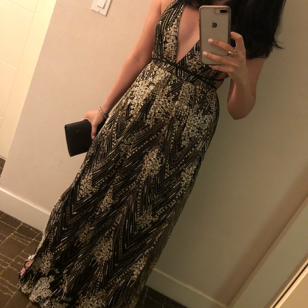 Shimmer Wedding Guest or Prom Dress